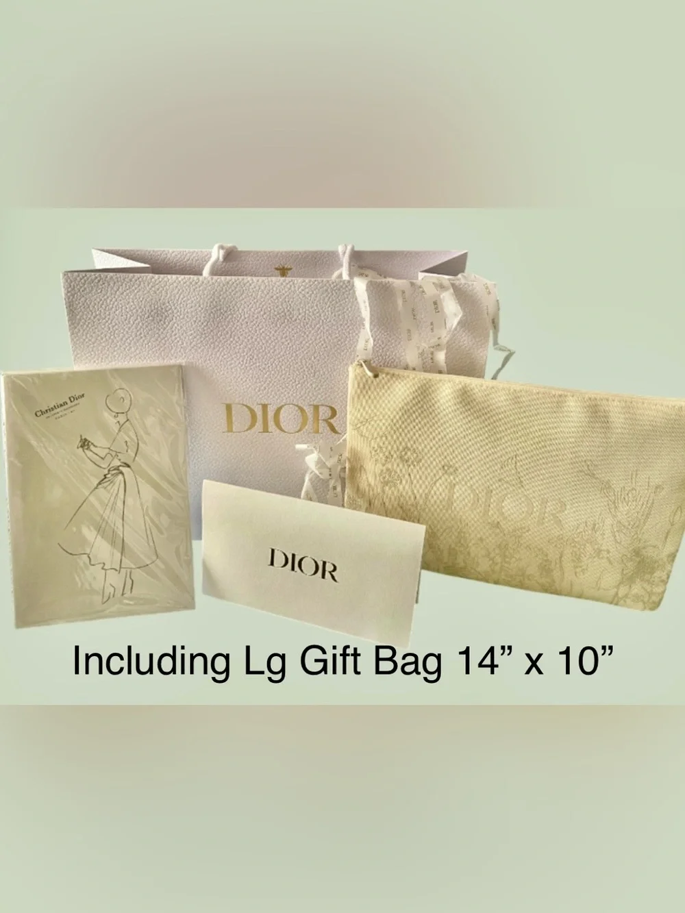 Dior 2Pc New Cosmetic Bag & Sketchbook-from Designer of Dreams Exhibition